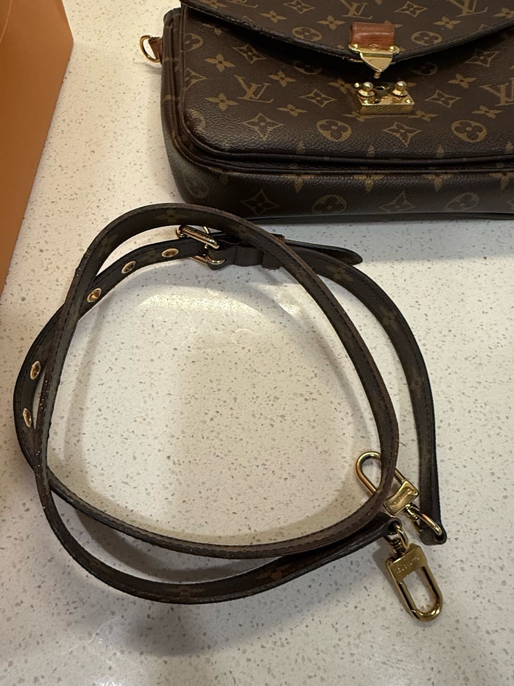 Louis Vuitton Brown Monogram Canvas Pochette Metis-Style Crossbody - Picture 11 of 16